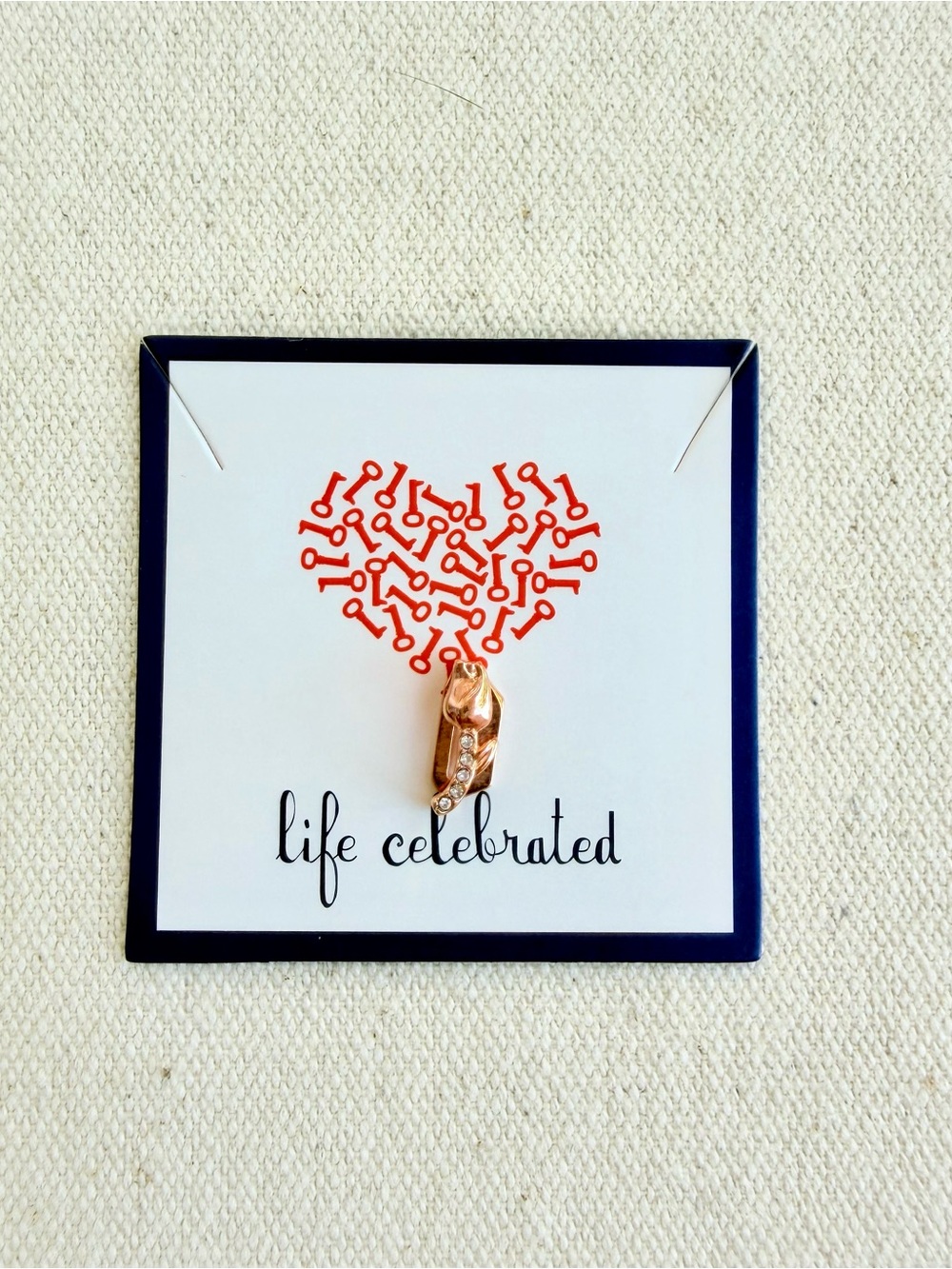 *Single Rose Charm* KEEP COLLECTIVE Retired Rose Gold